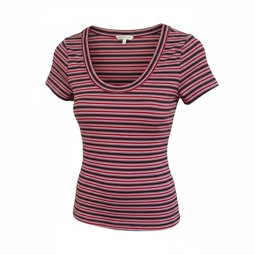 Madewell Striped Scoop Neck Tee | Short Sleeve | Size L - Picture 4 of 6
